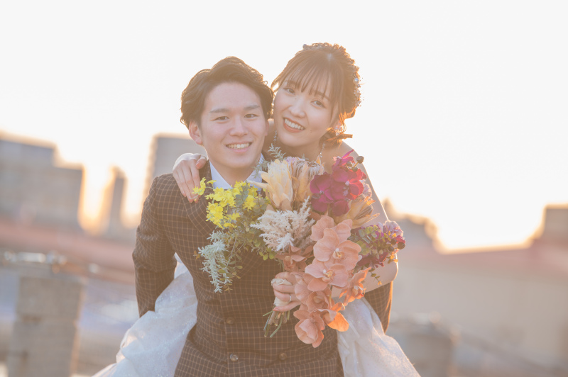 洋装前撮り神戸港ナイトフォトプラン【ドレス&タキシード+データ100カット】※衣裳アップグレード料金なし