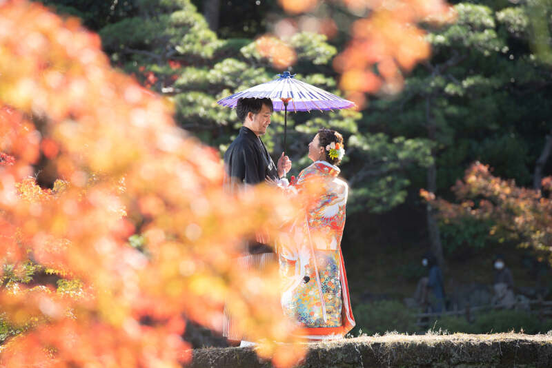 和装前撮り神戸相楽園スペシャルプラン【衣裳(色打掛and白無垢+紋付)+データ200カット】※衣裳アップグレード料金なし