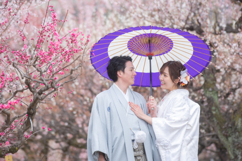 オールシーズン同じ価格◆和装大阪城ロケーション【衣裳(色打掛か白無垢+紋付)+データ100カット】※衣裳アップ料金なし