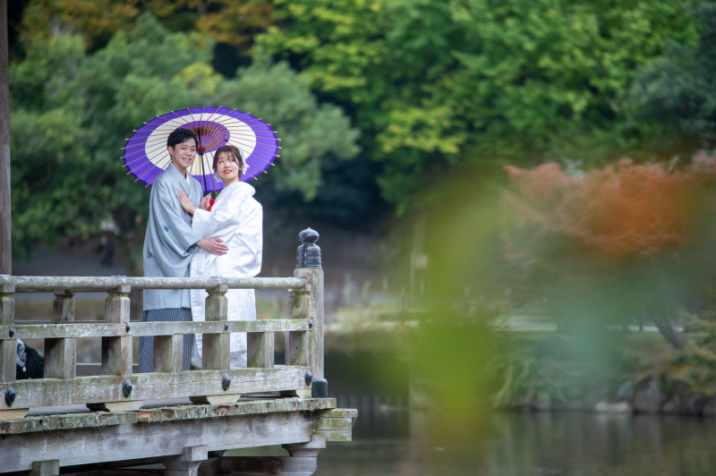 和装前撮り奈良公園スタンダードプラン【衣裳（色打掛or白無垢＋紋付）＋データ100カット】※衣裳アップグレード料金なし
