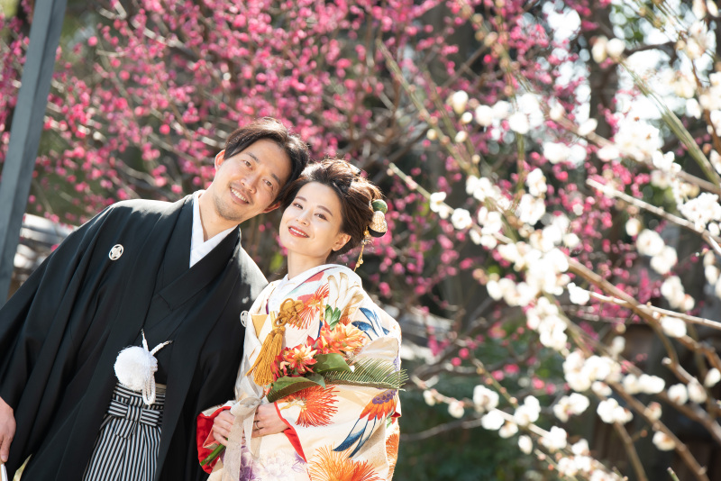 秋のシーズンも値段変わらず!藤田邸跡スペシャルプラン【衣裳(色打掛and白無垢+紋付)+データ150カット】※衣裳UP料金なし