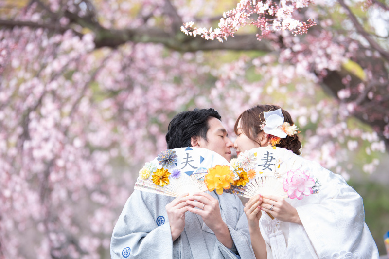 オールシーズン同じ価格◆和装大阪城ロケーション【衣裳(色打掛か白無垢+紋付)+データ100カット】※衣裳アップ料金なし