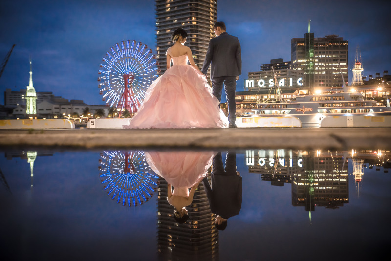 相楽園(和装)+神戸港ナイト(洋装)フォトプラン【和装&洋装衣裳込み+データ200カット】※衣裳アップグレード料金なし
