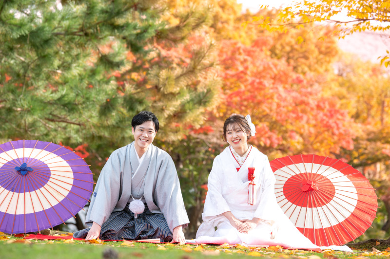 和装前撮り奈良公園スタンダードプラン【衣裳(色打掛or白無垢+紋付)+データ100カット】※衣裳アップグレード料金なし