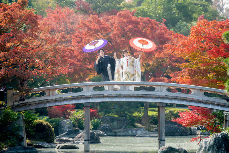 和装前撮り大仙公園スペシャルプラン【衣裳(色打掛and白無垢+紋付)+データ200カット】※衣裳アップグレード料金なし