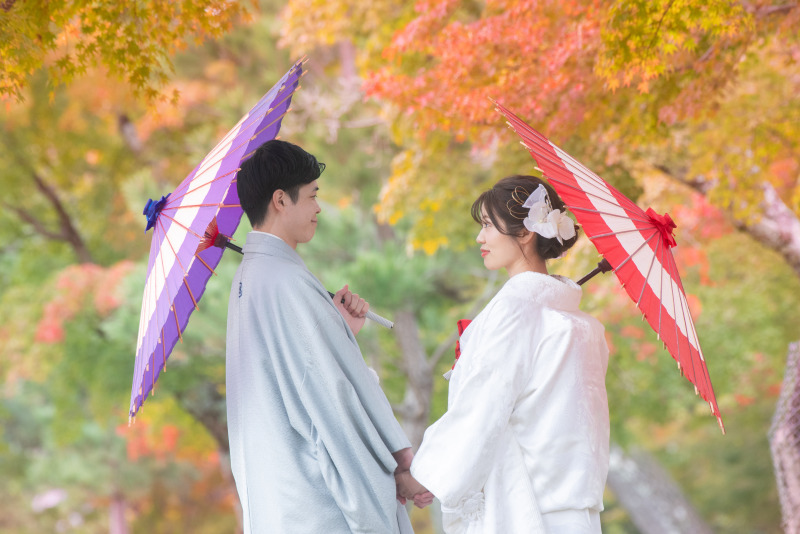 和装前撮り奈良公園スペシャルプラン【衣裳(色打掛and白無垢+紋付)+データ200カット】※衣裳アップグレード料金なし