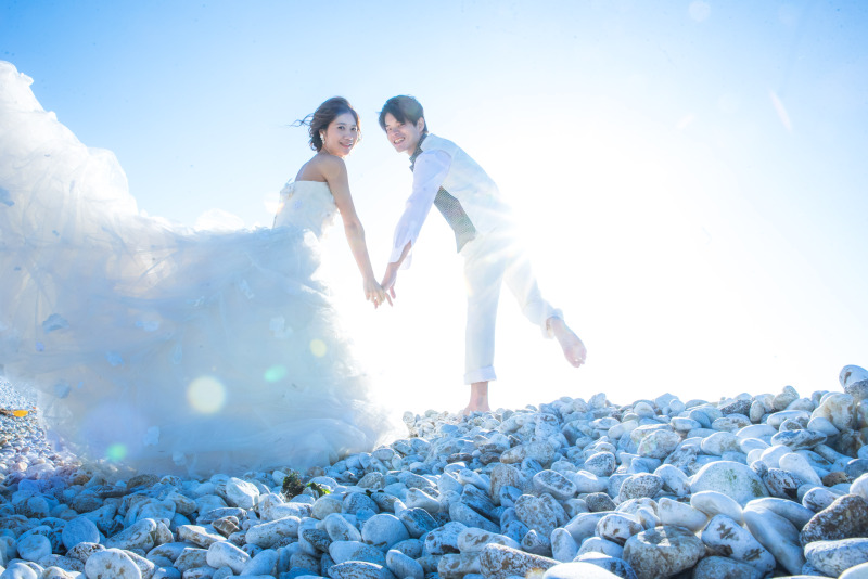 洋装マーブルビーチ◆夕日撮影も≪データ全カット(150カット以上~)付き≫※衣裳アップグレード料金なし