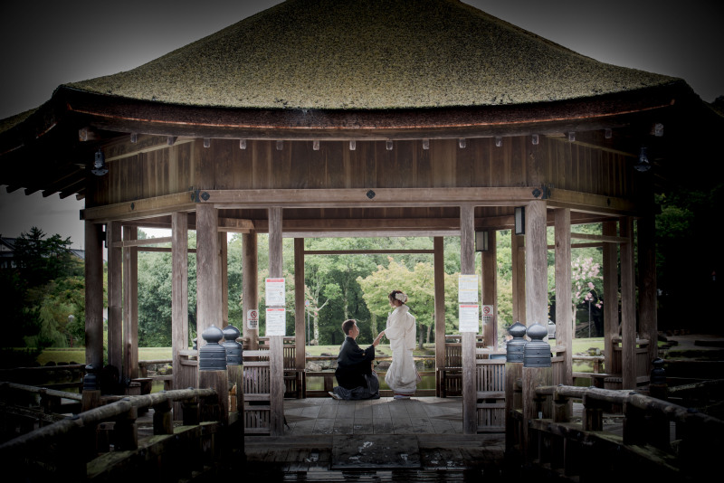 和装前撮り奈良公園スタンダードプラン【衣裳(色打掛or白無垢+紋付)+データ100カット】※衣裳アップグレード料金なし