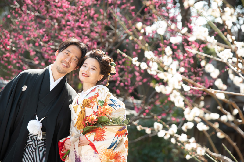 オールシーズンも値段変わらず!和装ロケ藤田邸跡スタンダードプラン【衣裳(色打掛or白無垢+紋付)+データ100】※衣裳UP料金無