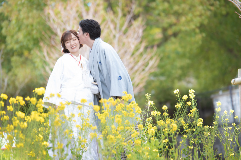 オールシーズンも値段変わらず◆和装大阪城ロケーション【衣裳(色打掛&白無垢+紋付)+データ150カット】※衣裳up料金無し