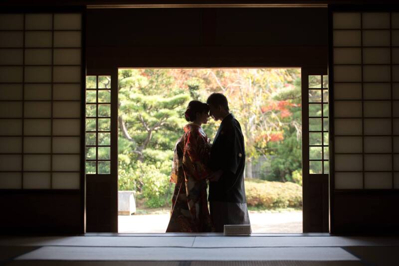 和装前撮り大仙公園スペシャルプラン【衣裳(色打掛and白無垢+紋付)+データ200カット】※衣裳アップグレード料金なし