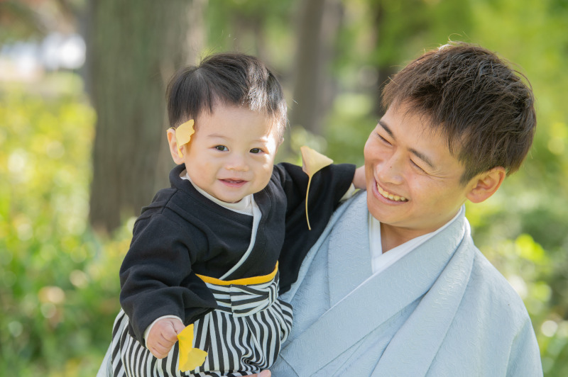 パパママの和装前撮りと七五三セット大阪城プラン【衣裳(色打掛か白無垢+紋付)+データ100カット】※衣裳アップ料金なし