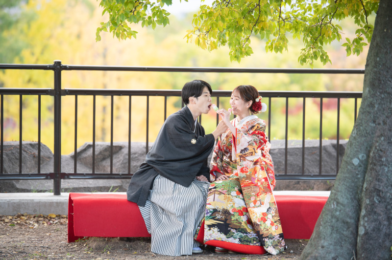 期間限定＆組数限定【12月15日〜25日】和装大阪城【衣裳（色打掛か白無垢＋紋付）＋データ50カット】※衣裳UP料金無