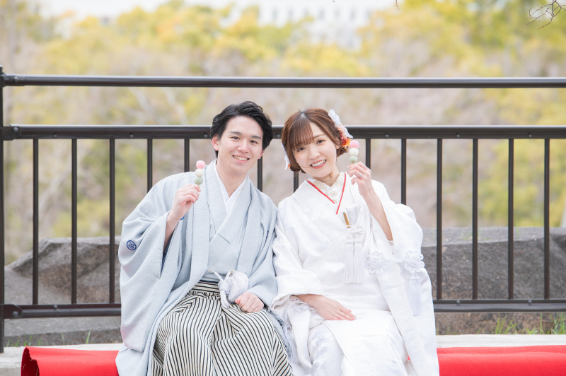 和装2点大阪城(白無垢&色打掛)→洋装ビーチと夜景【和洋装衣裳込み+データ300カット】※衣裳アップ料金なし