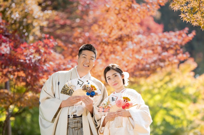 【別日程撮影プラン】9月〜10月洋装ビーチ＋11月・12月紅葉の和装大阪城【衣裳2着＋データ200カット】※衣裳アップ料金なし