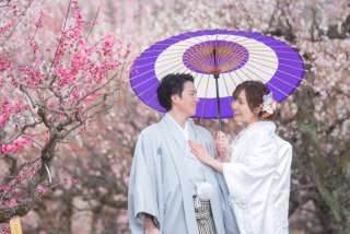 【別日プラン】和装大阪城3月20日迄梅や桃で4月15日〜３箇所から選べる洋装ロケ 衣裳2着＋データ300カット】※衣裳UP料金無