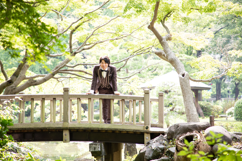 日比谷公園の橋の上から