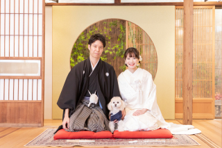 1/27　わんちゃんと和装スタジオ撮影！！