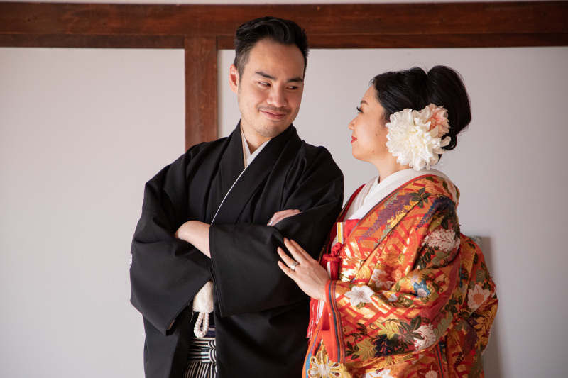 色打掛お色直し後の撮影!