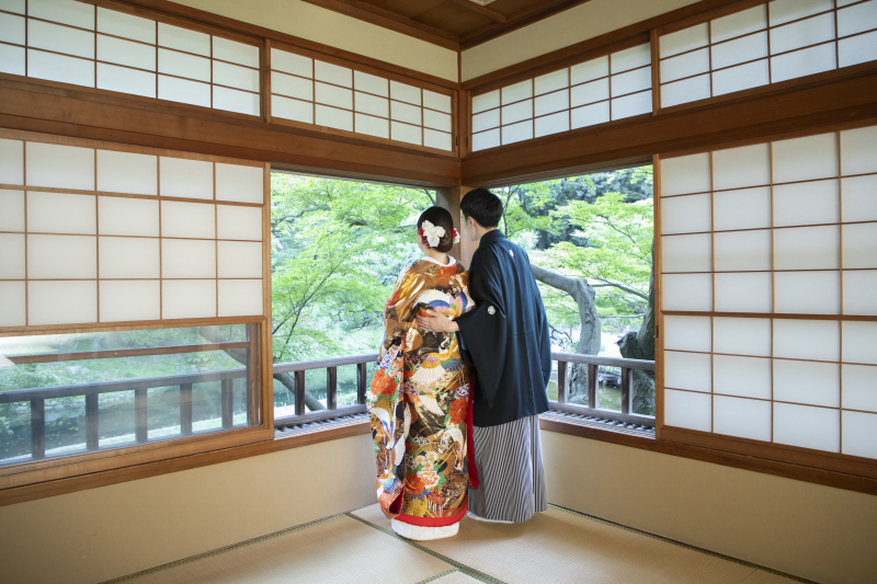 和装1着　小石川後楽園ロケーション撮影