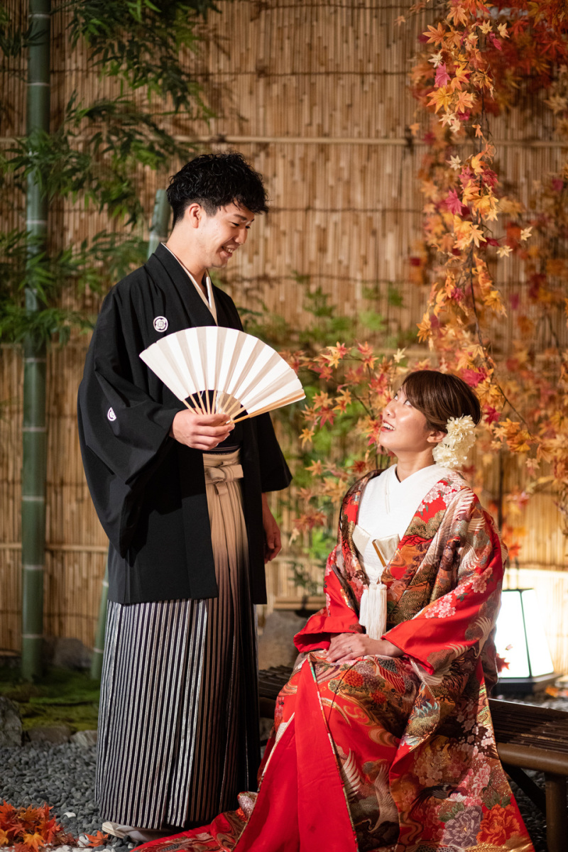 スタジオ内庭園にて