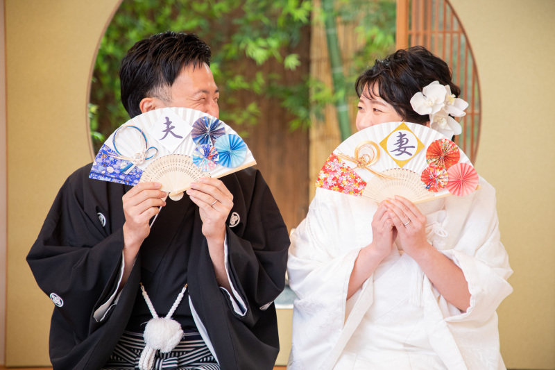 扇子を使っての撮影