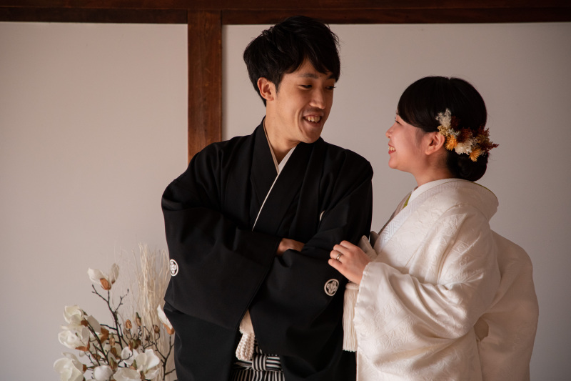 和装にて仲良くお話中の1枚！