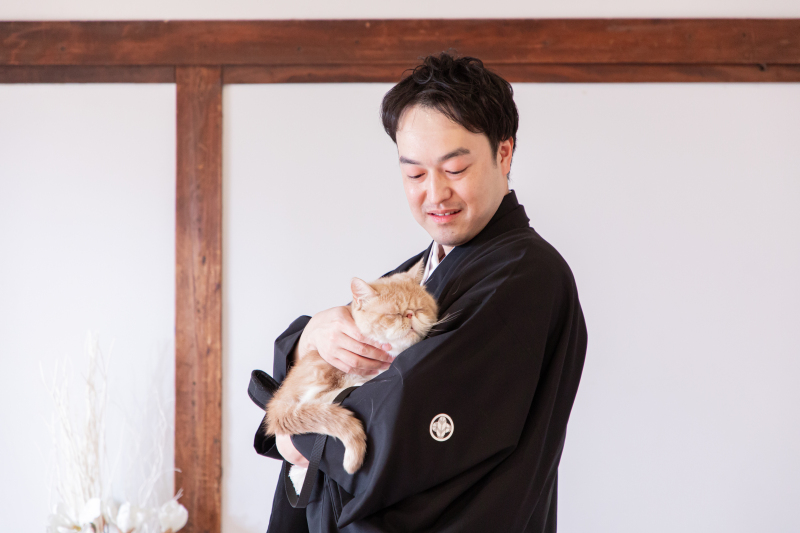 新郎様と猫ちゃん