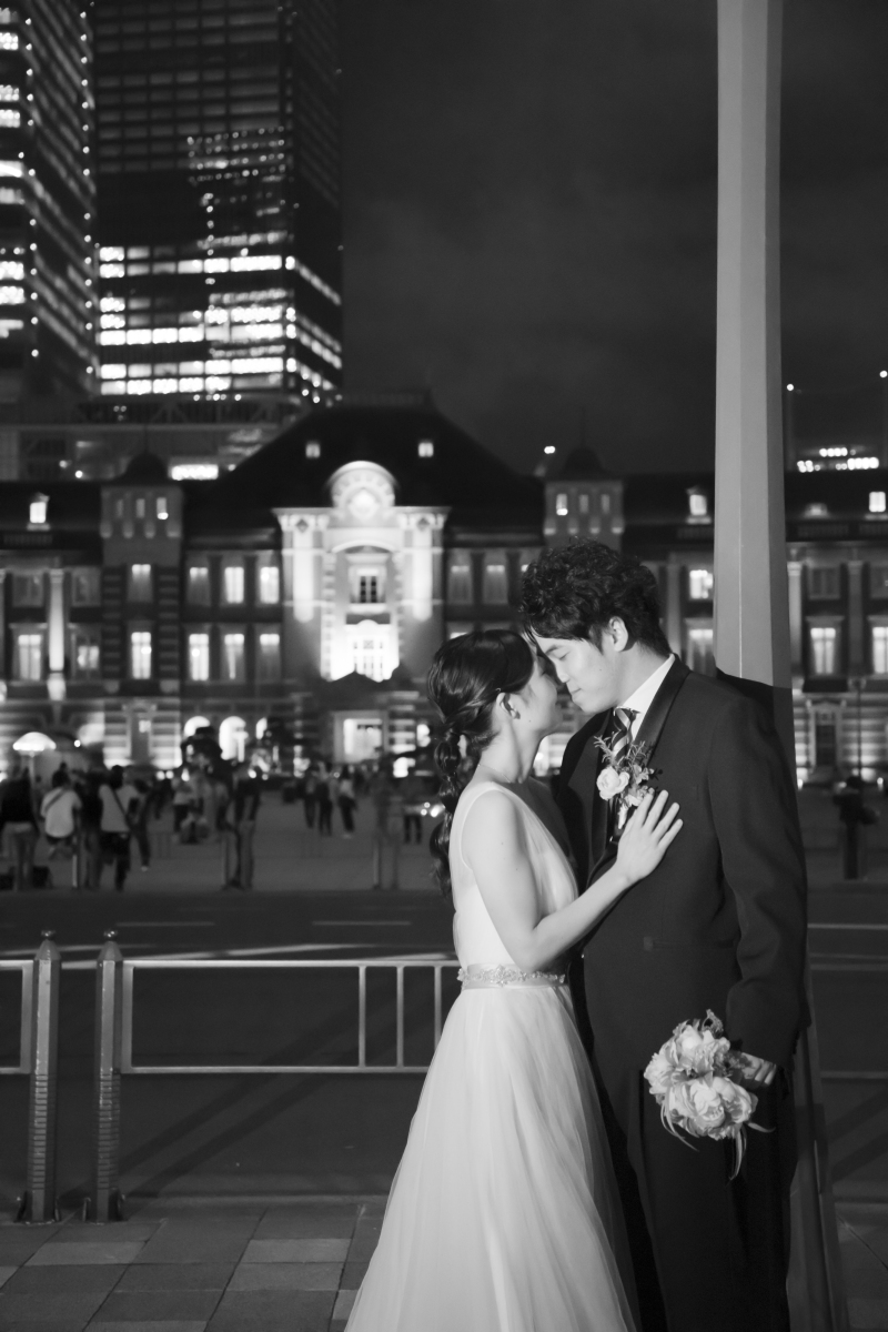 駅前でのショット