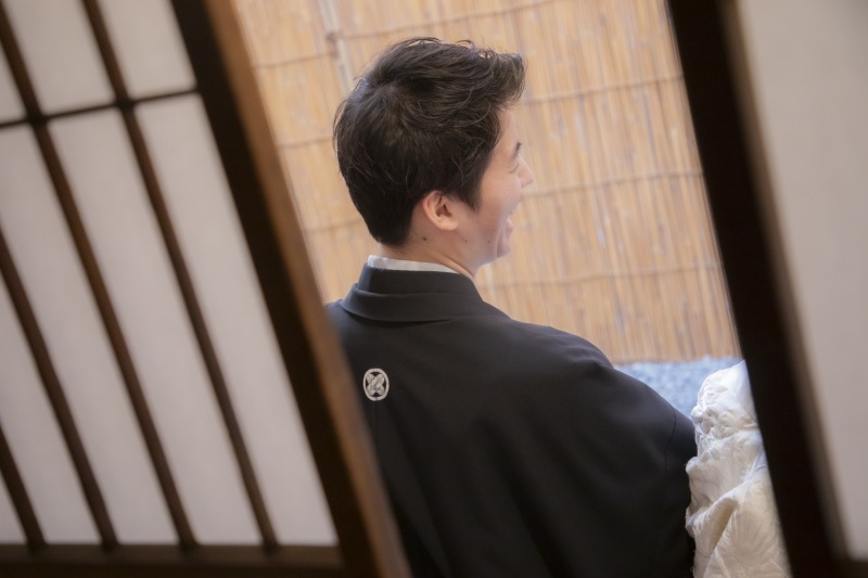 笑顔のご新郎様