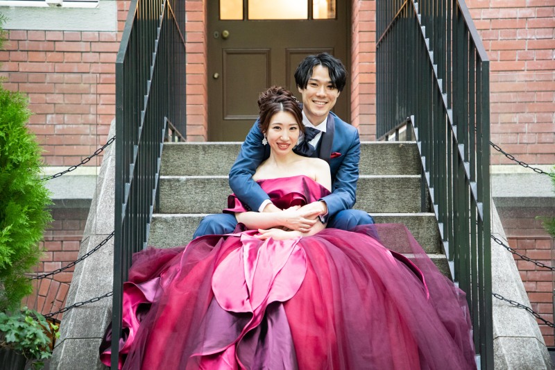 素敵なドレスと素敵なお二人の笑顔