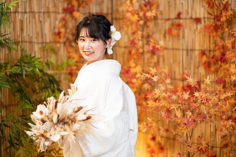 白無垢×紅葉