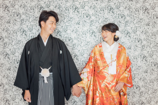 初夏の和装　神殿撮影