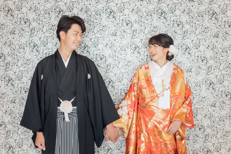 初夏の和装 神殿撮影