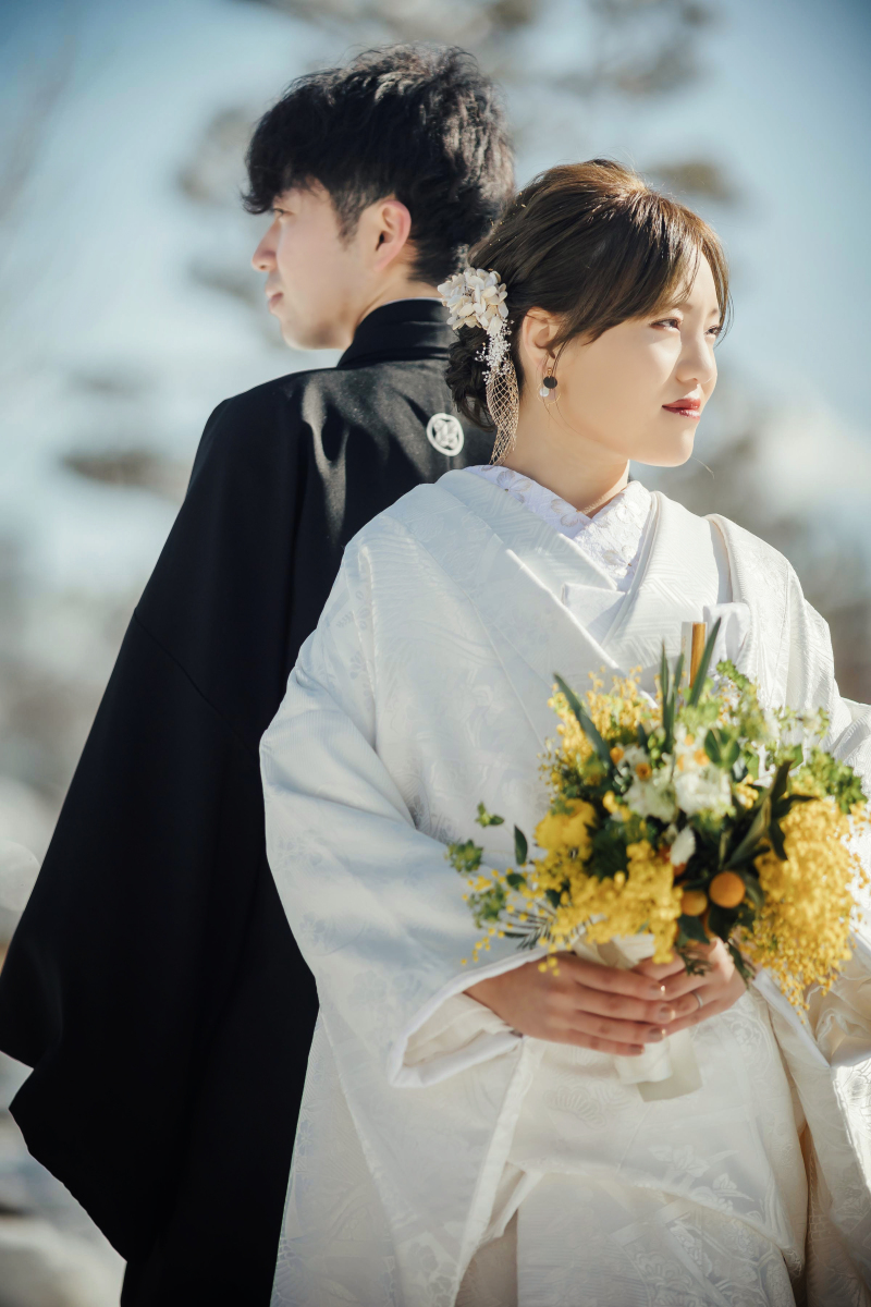 広場に移動し二人だけのショットを撮影