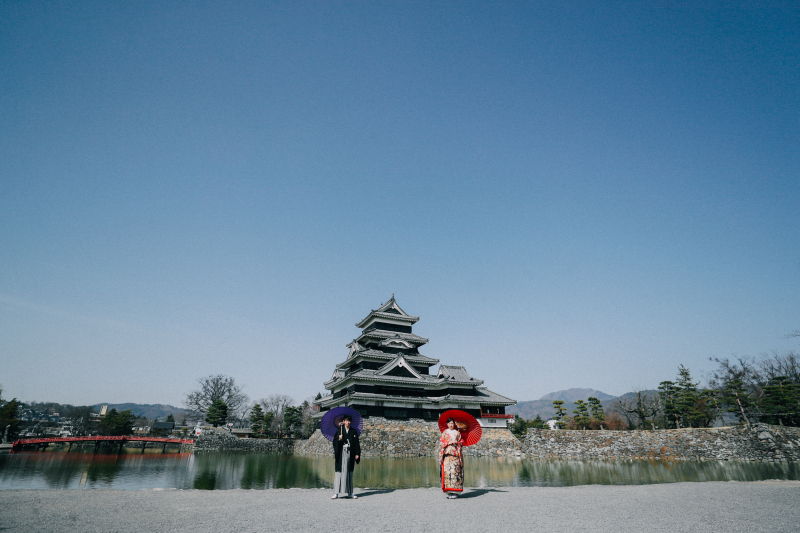 松本城での撮影