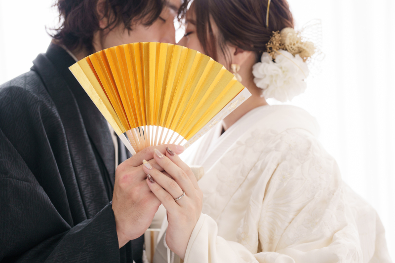 《スタジオフォト》和装｜白無垢・紋付袴｜人気の正座ショットも♡