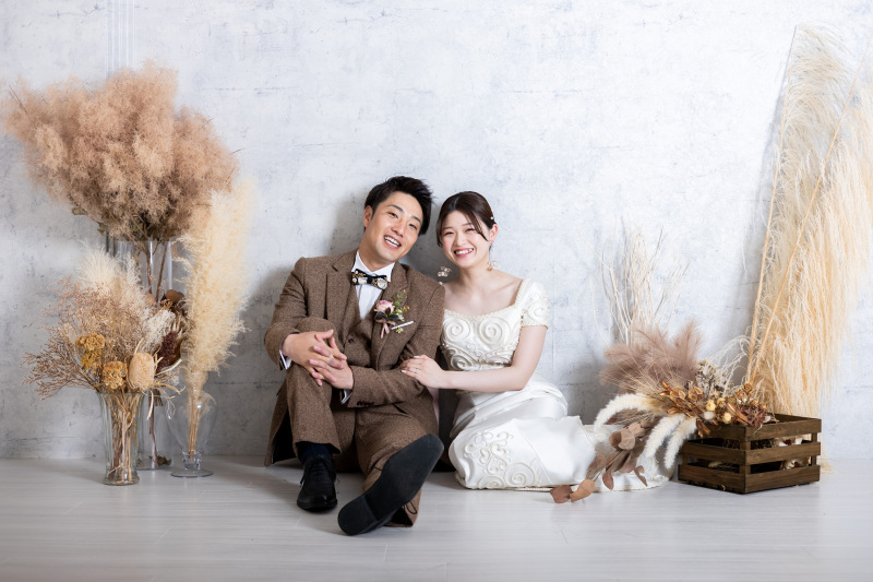 《スタジオフォト》洋装｜ドレス・タキシード｜シンプル＆可愛い背景で撮影