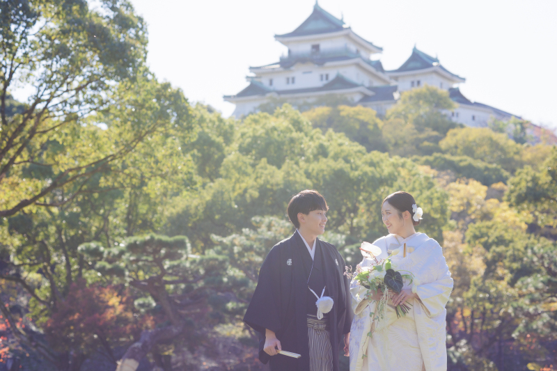 《和歌山城》和装ロケーション｜庭園・天守閣を背景に｜四季折々の美しい景色の中で撮影できる◎
