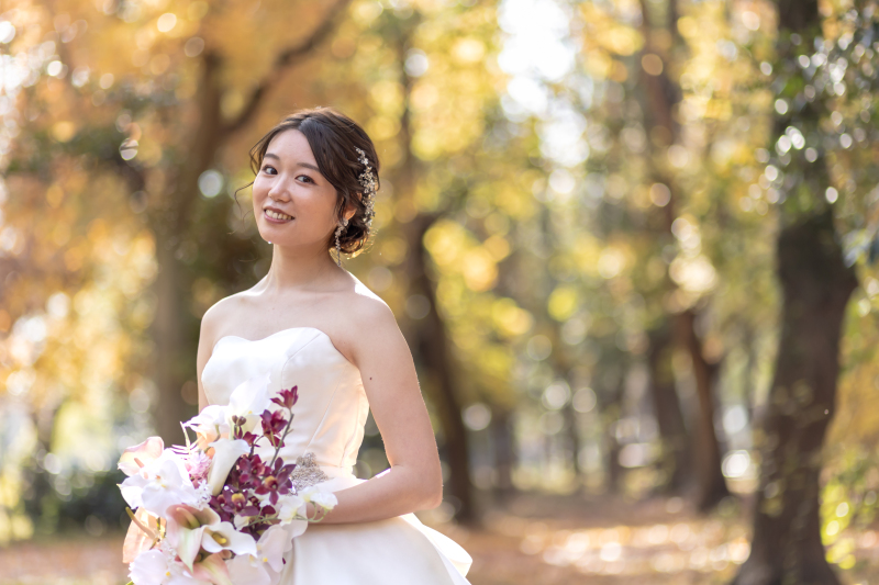 新婦さまお一人ショット。