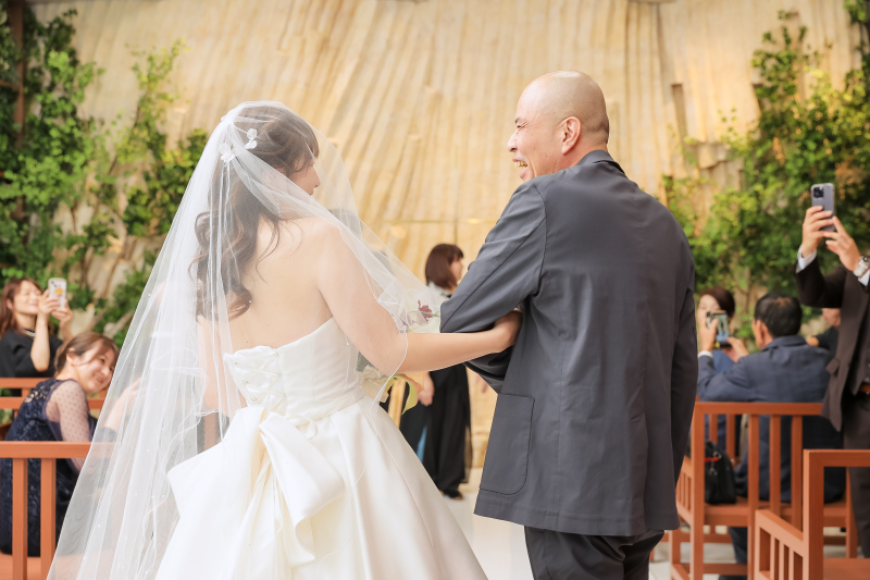 ご家族さまとバージンロードも歩けます!