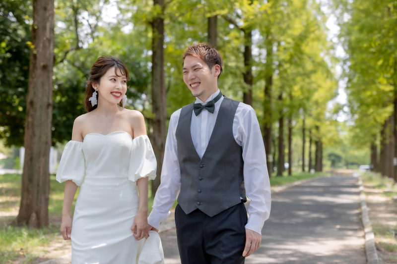 お二人の仲の良さを表現した一枚。