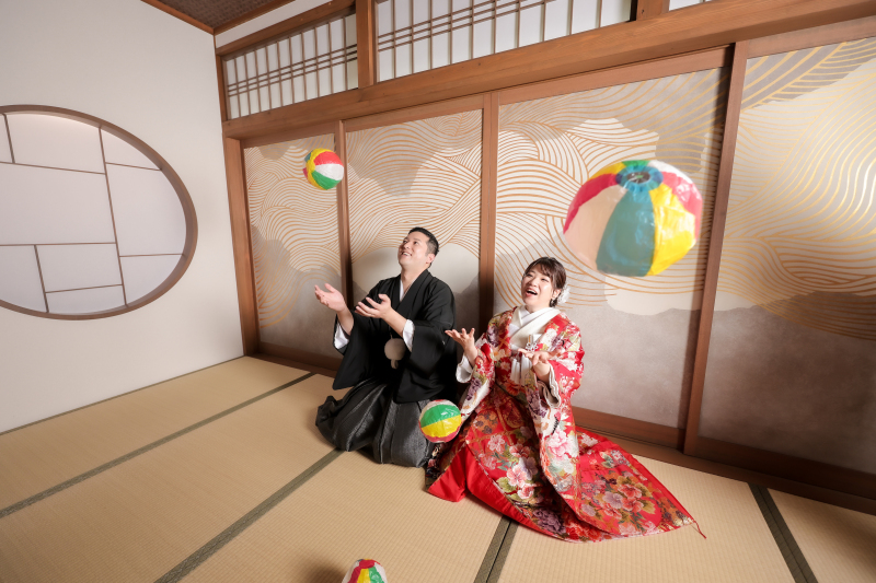 懐かしい紙風船で楽しい撮影を!