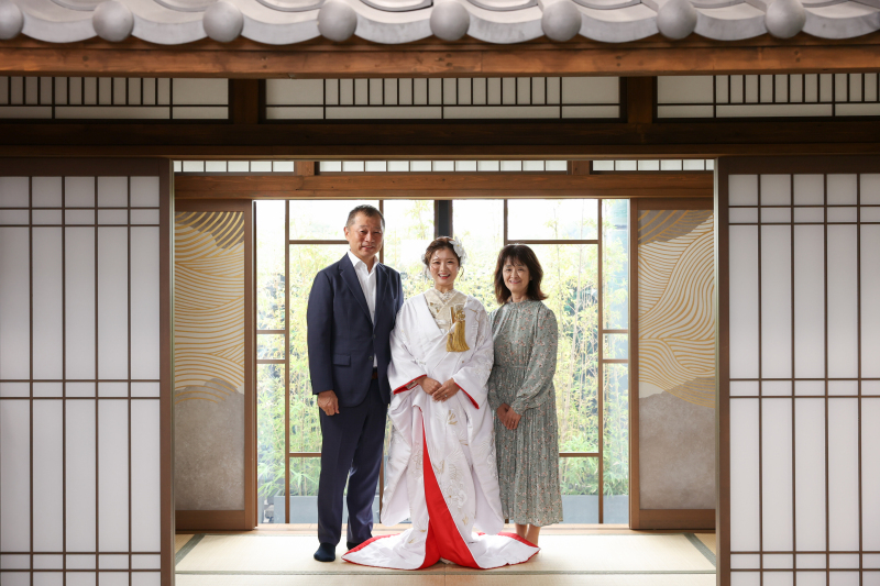 新婦家でのお写真!