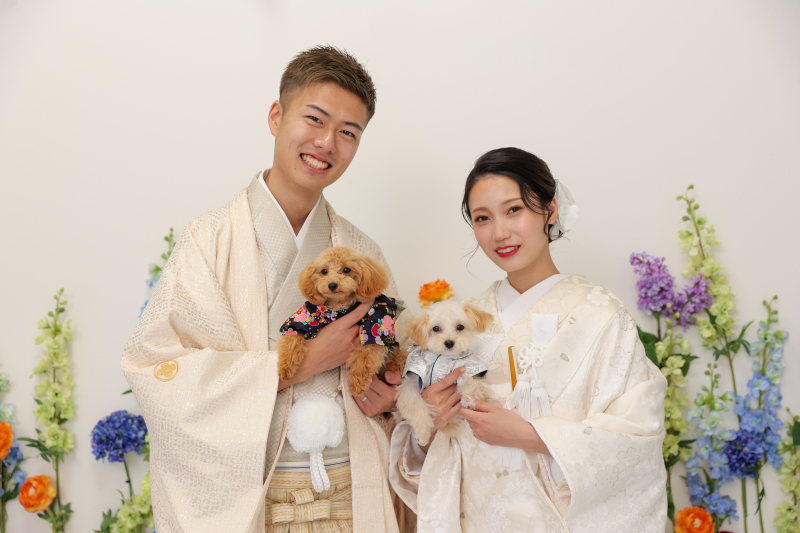 【和装洋装スタジオ】わんちゃんも一緒に♪
