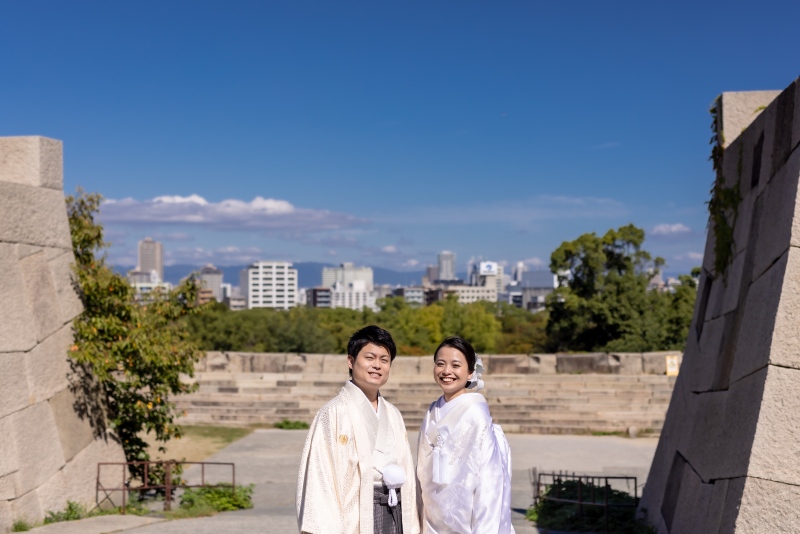 青空を背景に1枚!