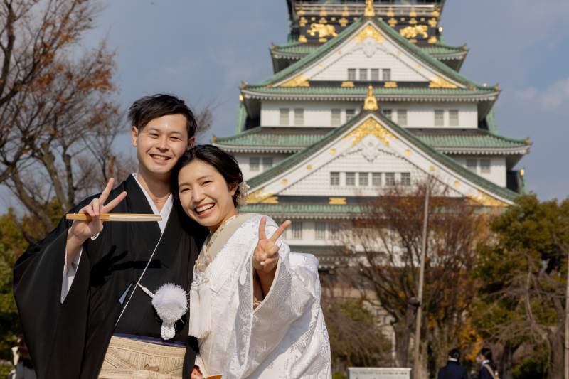 大阪城天守閣前