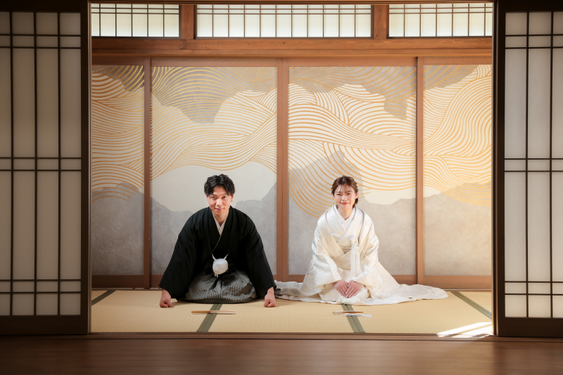 和装で撮影スタート!