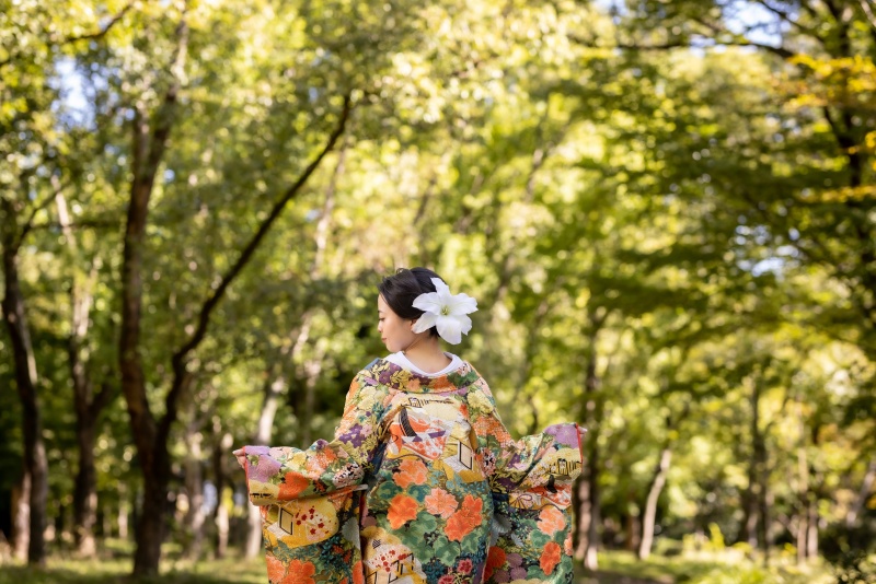 素敵な後ろ姿も。