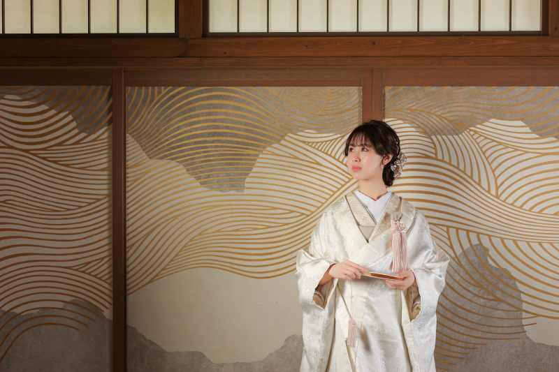 新婦さまお一人ショット。